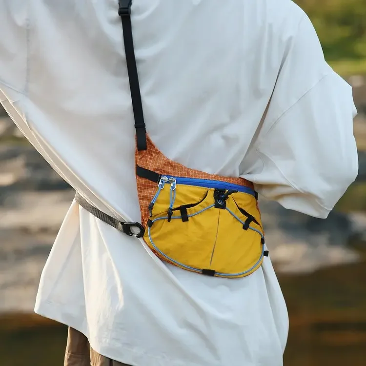 Colorblock Outdoor Crossbody Sling Bag, Adjustable Strap, For Daily Commute Hiking Travel For Men Women
