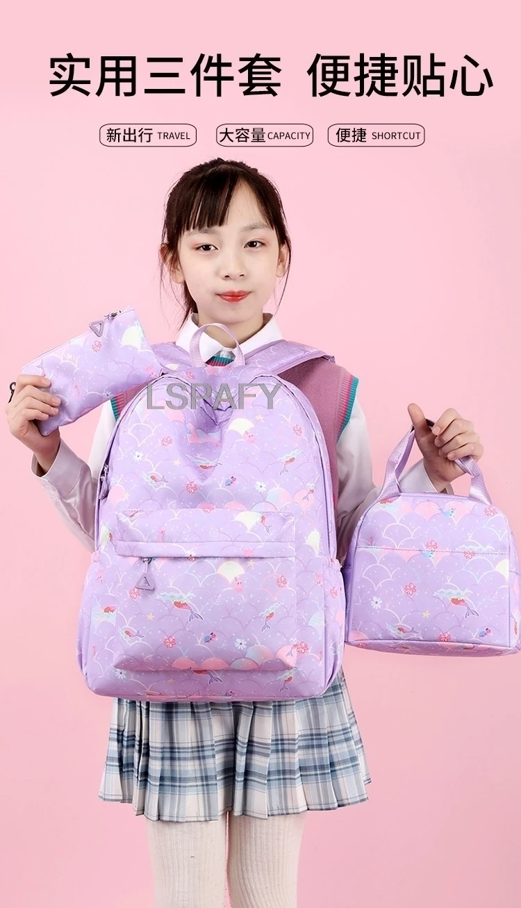 Hot Katseye Funny Backpack Girl's Kids Student Schoolbags Double Shoulder Bag Teenage Travel Pen Lunch Bags Bookbag Knapsack