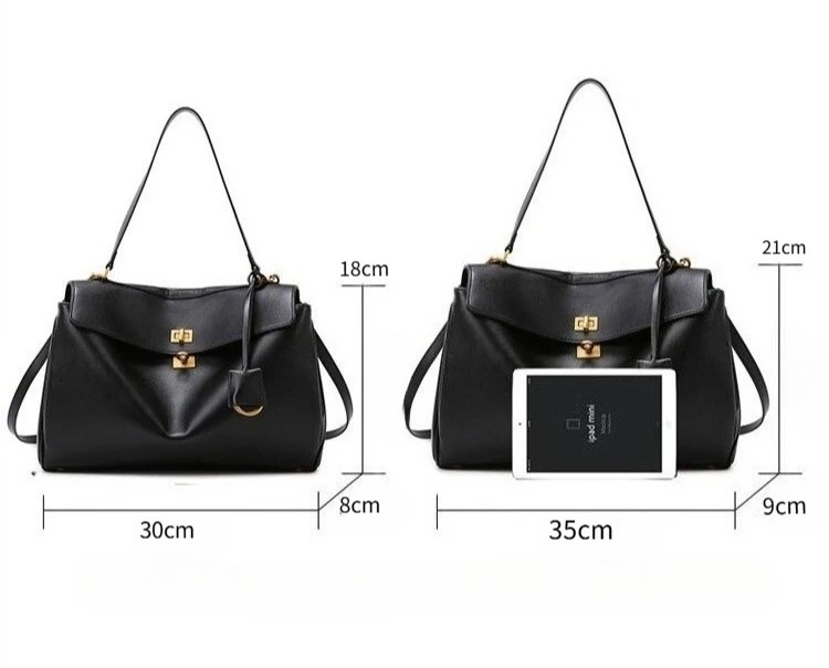 New Stylish Large-capacity Platinum Bag Women's Casual Versatile Commuting Crossbody Bag Modern Neutral Business Handbag