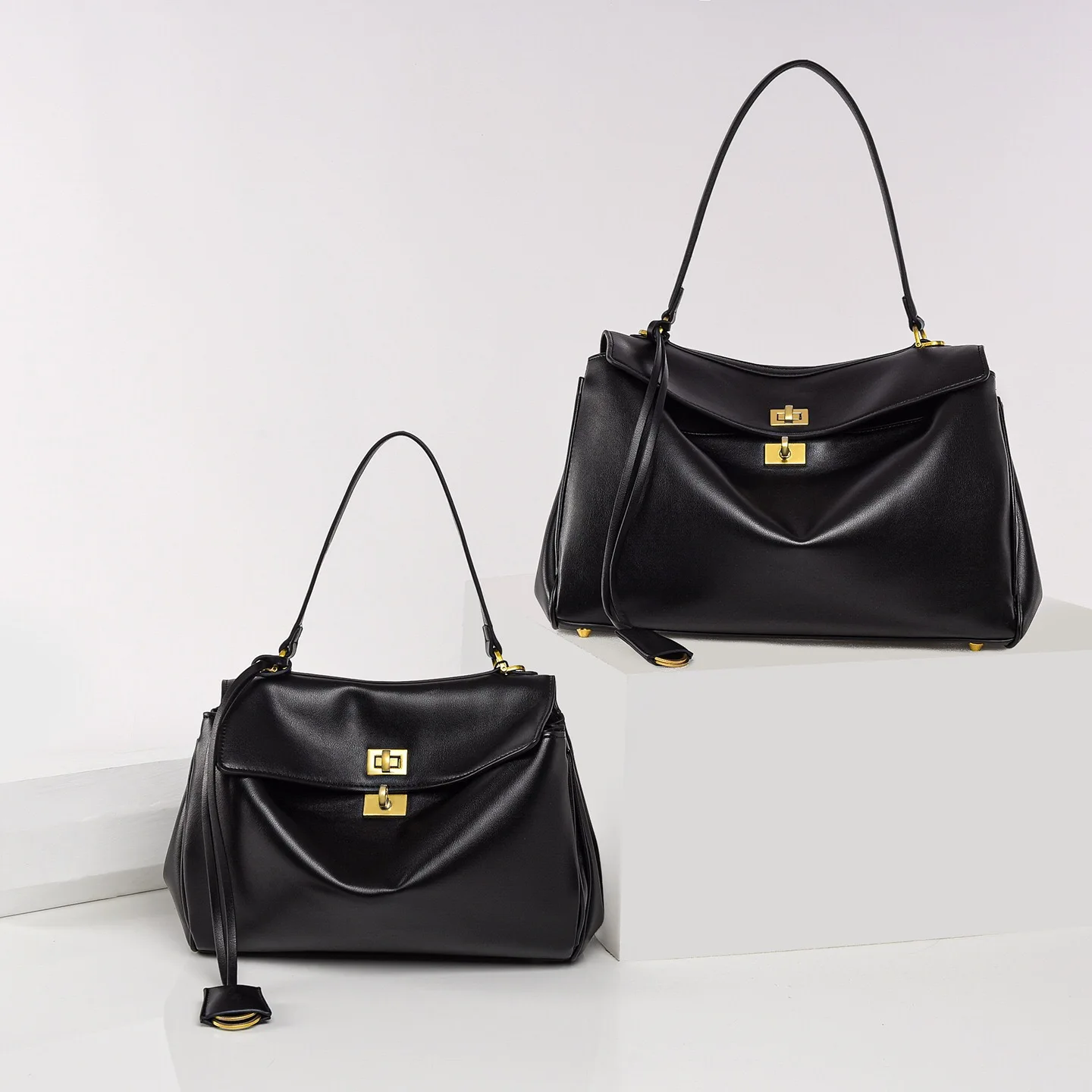 New Stylish Large-capacity Platinum Bag Women's Casual Versatile Commuting Crossbody Bag Modern Neutral Business Handbag