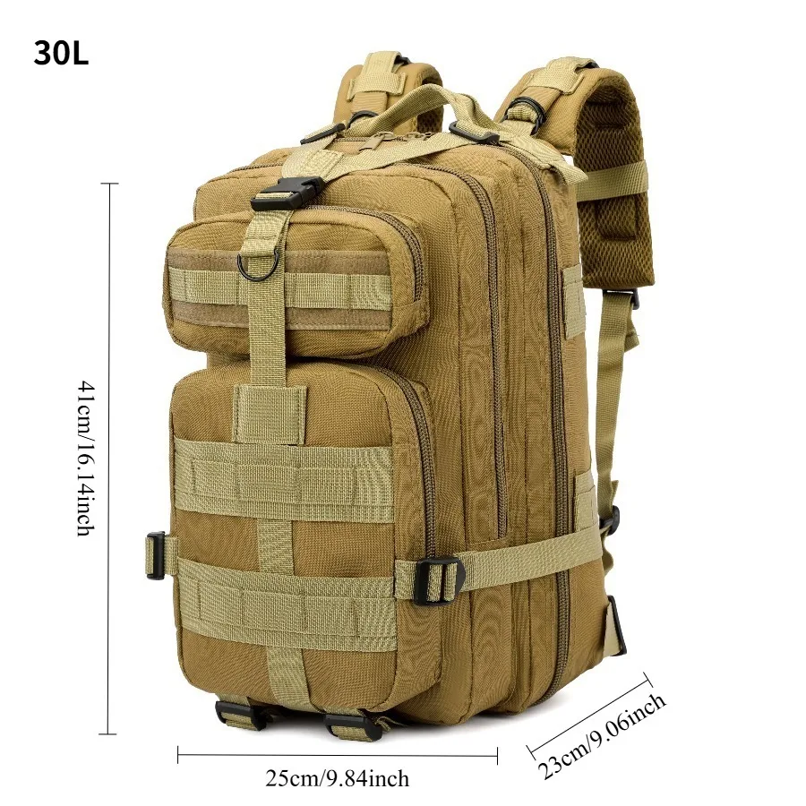 50L/30L MOLLE Assault Pack, Tactical Backpack Military Army Camping Rucksack, 3-Day Pack
