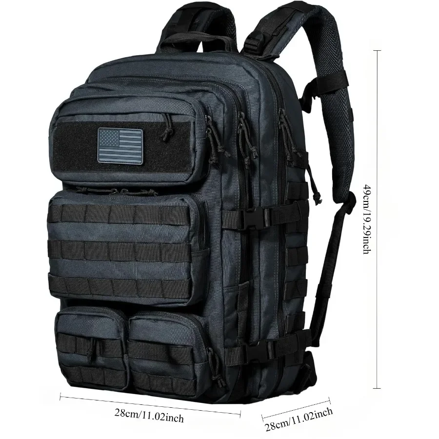 50L/30L MOLLE Assault Pack, Tactical Backpack Military Army Camping Rucksack, 3-Day Pack