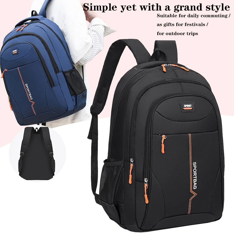 Functional Multi-pocket Backpack, Secure Zip Closure Nylon Daypack Suitable for Hiking, Weekend Trips and Office Work