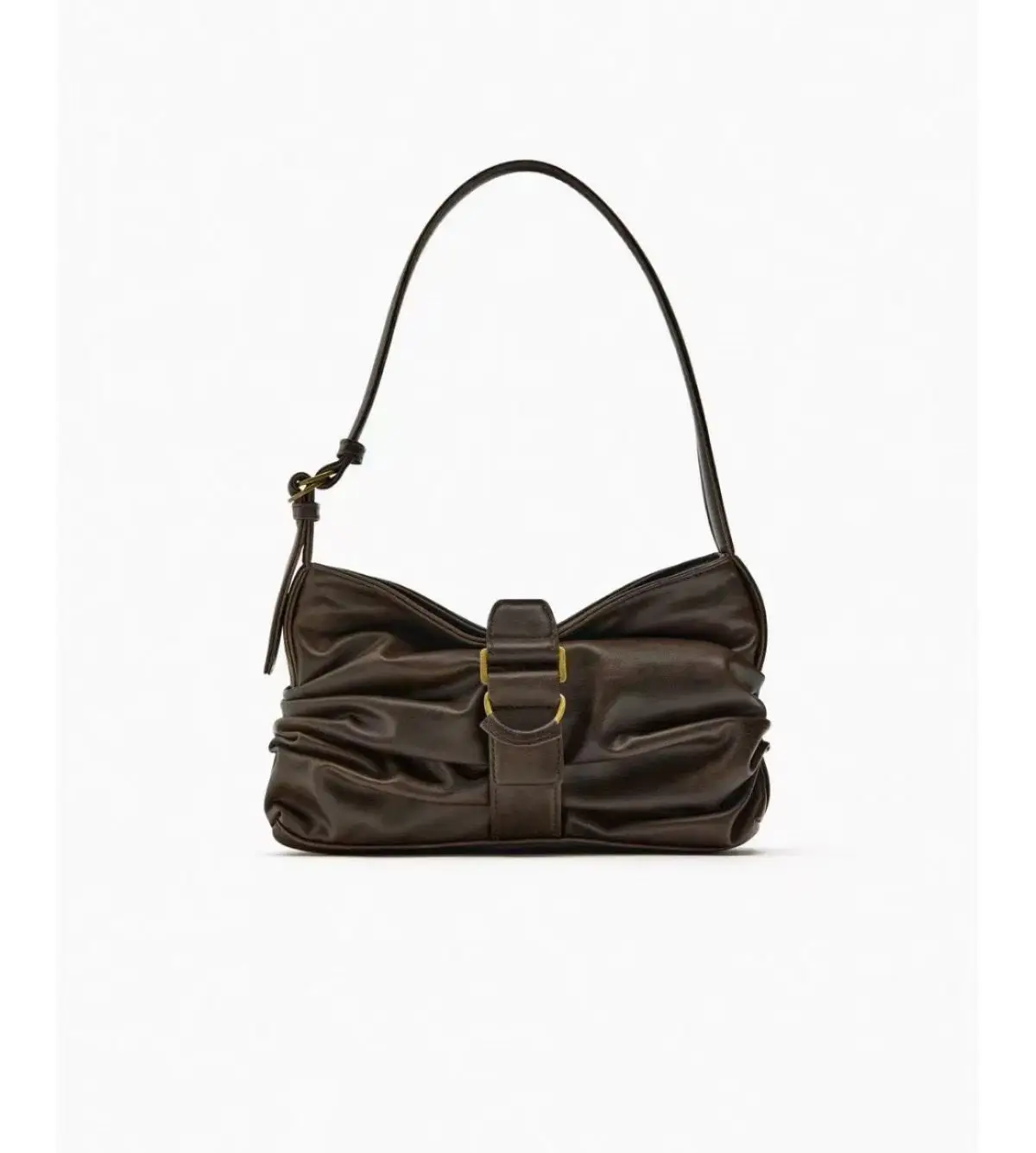 JIAERDI Hot Girls Vintage Crinkled Brown Handbag Women Harajuku Buckle Tote Bag Ladies Luxury Trendy Leather Y2k Shoulder Bag