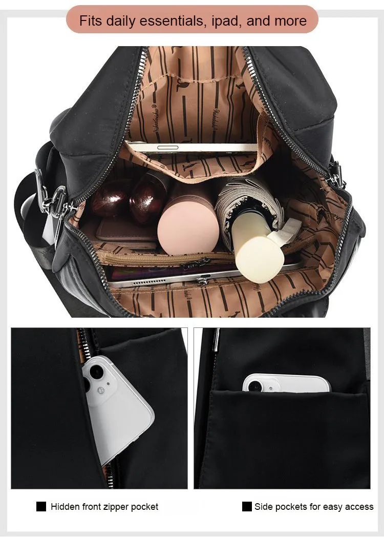Thickened Oxford Fabric Backpack with Multiple Carrying Methods, Large Capacity, Luggage Trolley Compatible