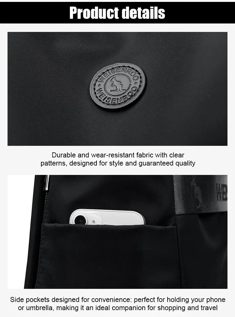 Thickened Oxford Fabric Backpack with Multiple Carrying Methods, Large Capacity, Luggage Trolley Compatible
