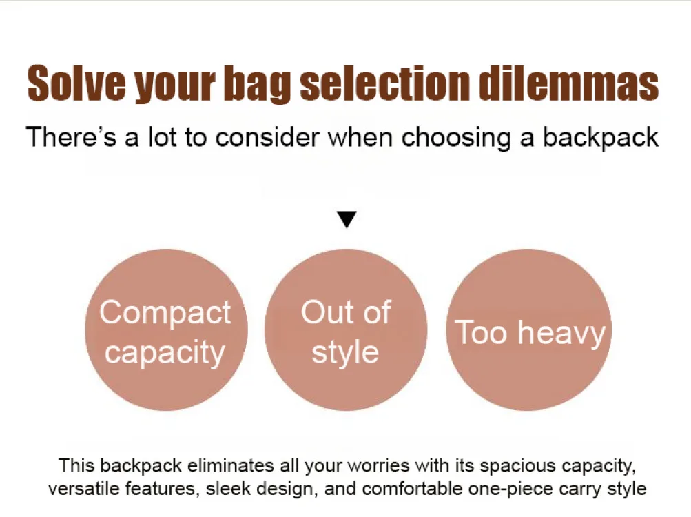 Thickened Oxford Fabric Backpack with Multiple Carrying Methods, Large Capacity, Luggage Trolley Compatible