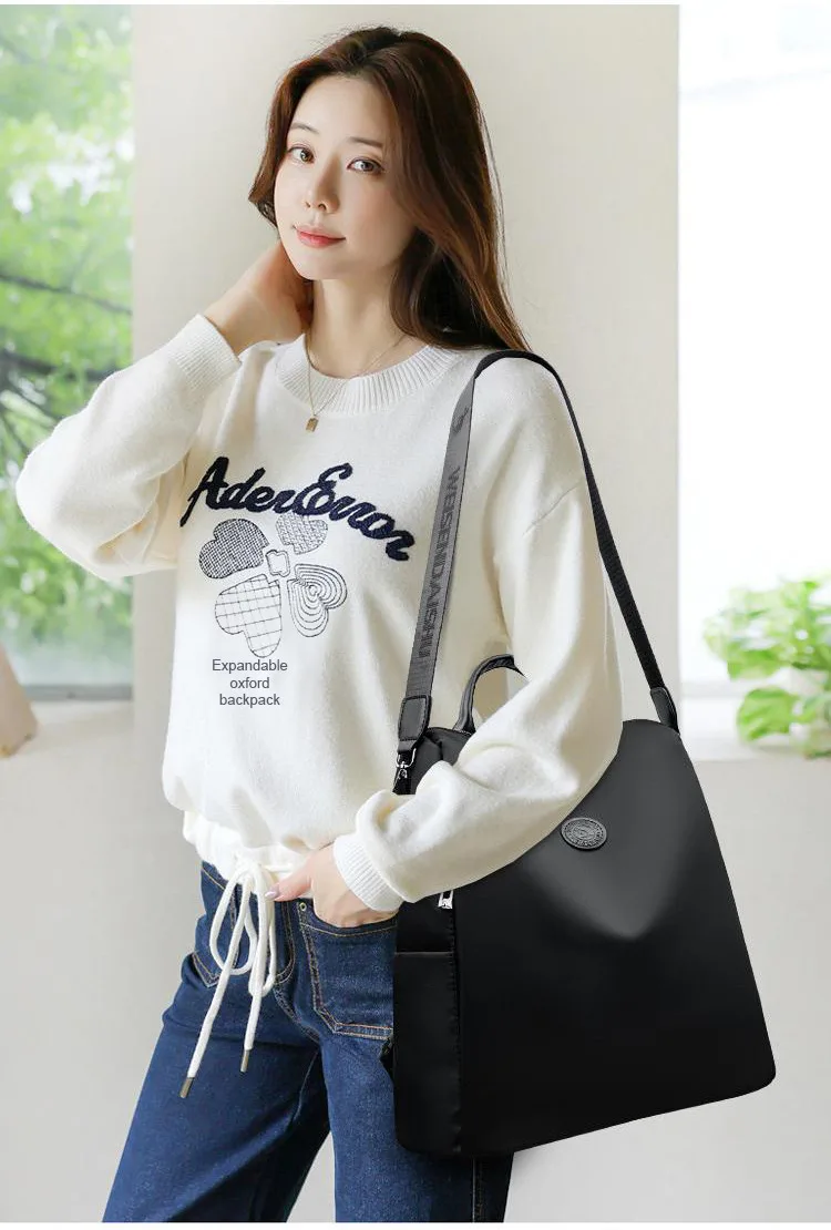 Thickened Oxford Fabric Backpack with Multiple Carrying Methods, Large Capacity, Luggage Trolley Compatible