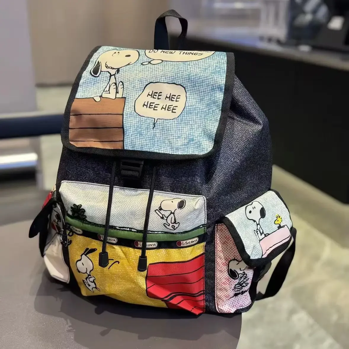 2026 New Cute Snoopy Cartoon Student Backpack Cute Large Capacity Multifunctional Commuting Backpack Unisex Outdoor Travel Bag