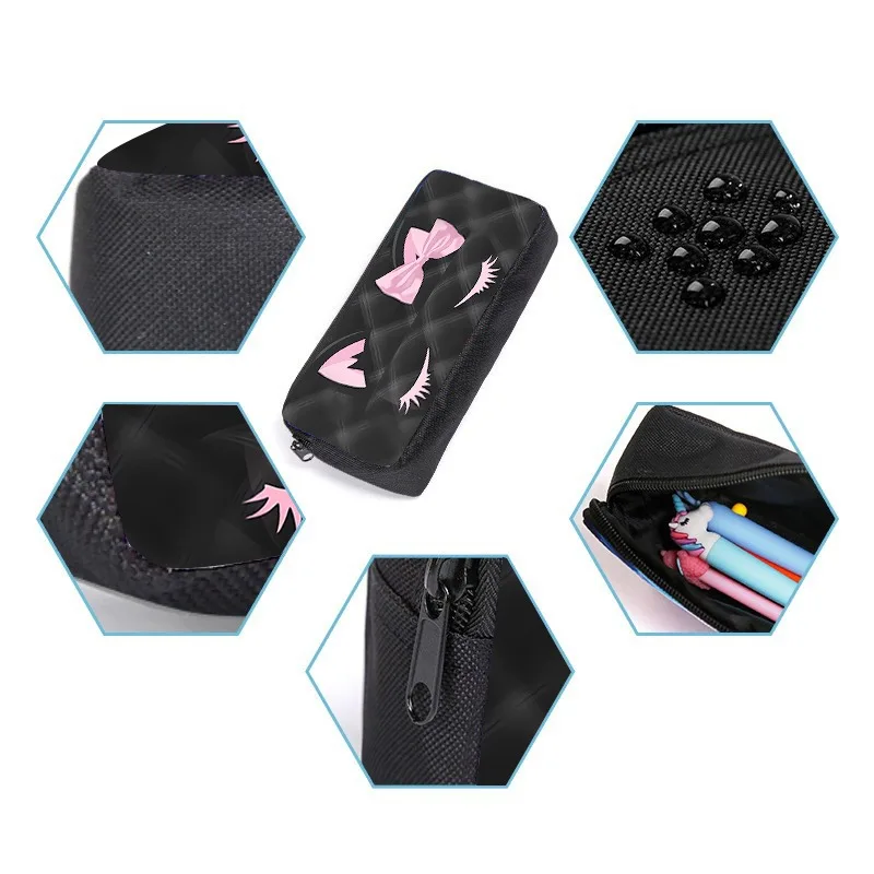 Pink Cat Three Piece Set Backpacks For Boy And Girls Best Gifts 2D Flat Cartoon School Bag For Children