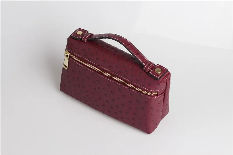 XMESSUN New Fashion Designer Handbag Ostrich Pattern Portable Bag Clutch Bag 2026 Lady Hand Bag Purse Make Up Bag Trend Bag