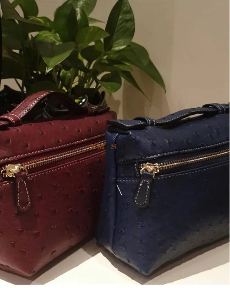 XMESSUN New Fashion Designer Handbag Ostrich Pattern Portable Bag Clutch Bag 2026 Lady Hand Bag Purse Make Up Bag Trend Bag
