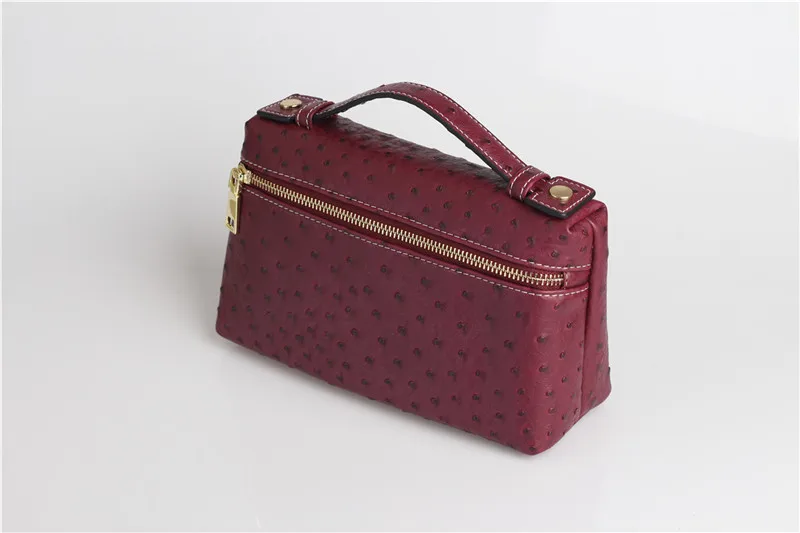 XMESSUN New Fashion Designer Handbag Ostrich Pattern Portable Bag Clutch Bag 2026 Lady Hand Bag Purse Make Up Bag Trend Bag