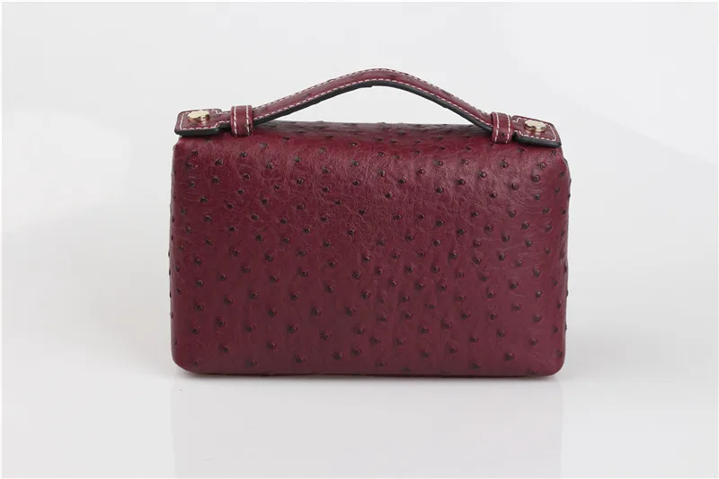 XMESSUN New Fashion Designer Handbag Ostrich Pattern Portable Bag Clutch Bag 2026 Lady Hand Bag Purse Make Up Bag Trend Bag