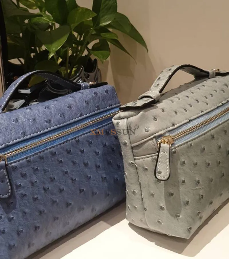 XMESSUN New Fashion Designer Handbag Ostrich Pattern Portable Bag Clutch Bag 2026 Lady Hand Bag Purse Make Up Bag Trend Bag