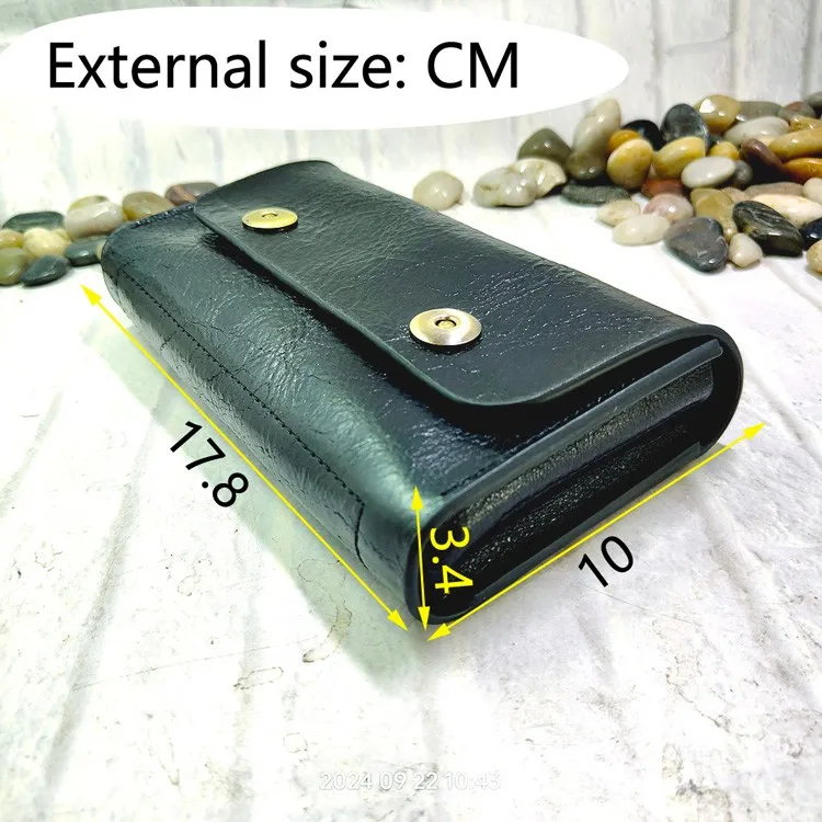 Small Waist Bag Genuine Leather Belt Pack Mobile Phone Leather Sheath Wallet Card Holder Car Key Case House Key Pouch 3618