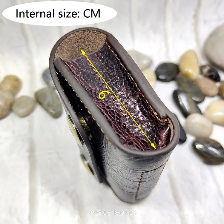 Small Waist Bag Genuine Leather Belt Pack Mobile Phone Leather Sheath Wallet Card Holder Car Key Case House Key Pouch 3618