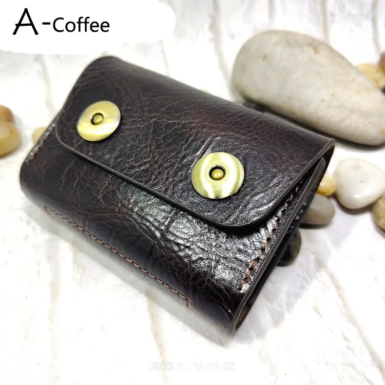 Small Waist Bag Genuine Leather Belt Pack Mobile Phone Leather Sheath Wallet Card Holder Car Key Case House Key Pouch 3618