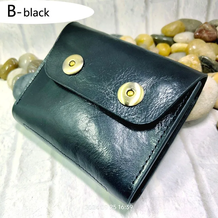 Small Waist Bag Genuine Leather Belt Pack Mobile Phone Leather Sheath Wallet Card Holder Car Key Case House Key Pouch 3618