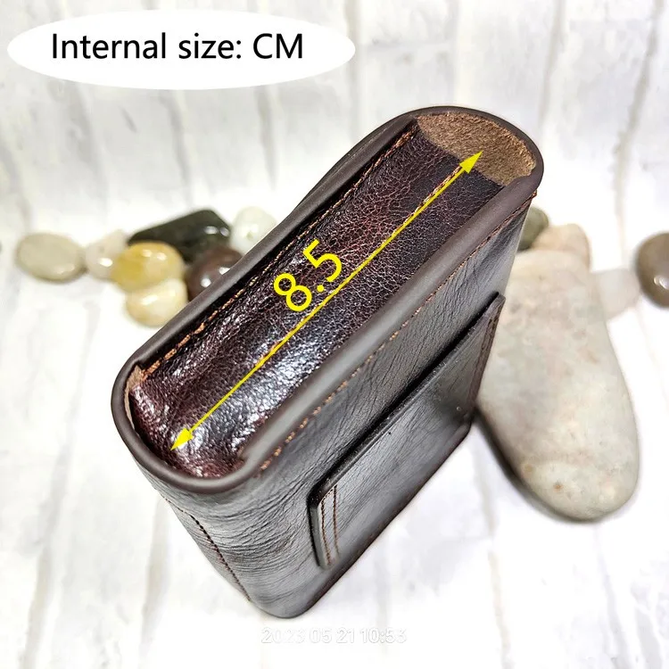 Small Waist Bag Genuine Leather Belt Pack Mobile Phone Leather Sheath Wallet Card Holder Car Key Case House Key Pouch 3618