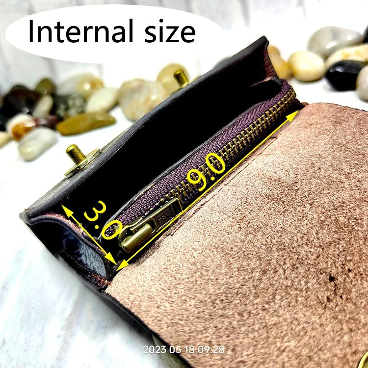 Small Waist Bag Genuine Leather Belt Pack Mobile Phone Leather Sheath Wallet Card Holder Car Key Case House Key Pouch 3618