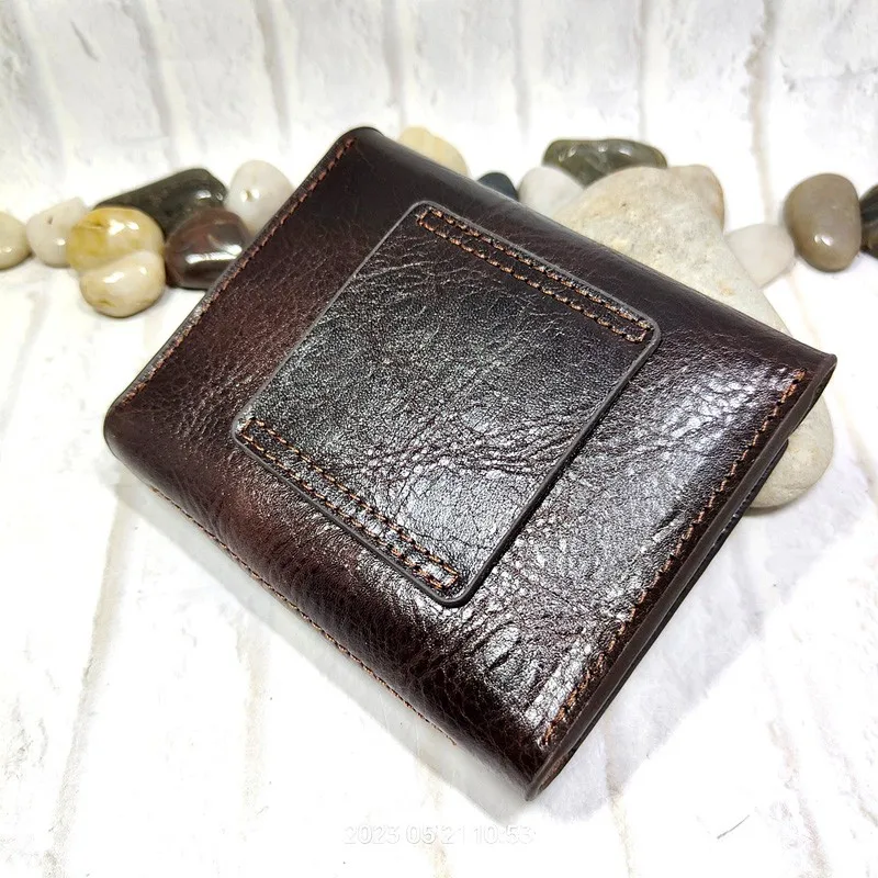 Small Waist Bag Genuine Leather Belt Pack Mobile Phone Leather Sheath Wallet Card Holder Car Key Case House Key Pouch 3618