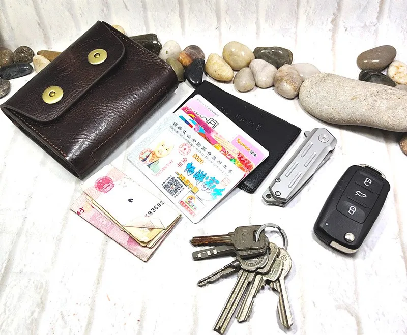 Small Waist Bag Genuine Leather Belt Pack Mobile Phone Leather Sheath Wallet Card Holder Car Key Case House Key Pouch 3618