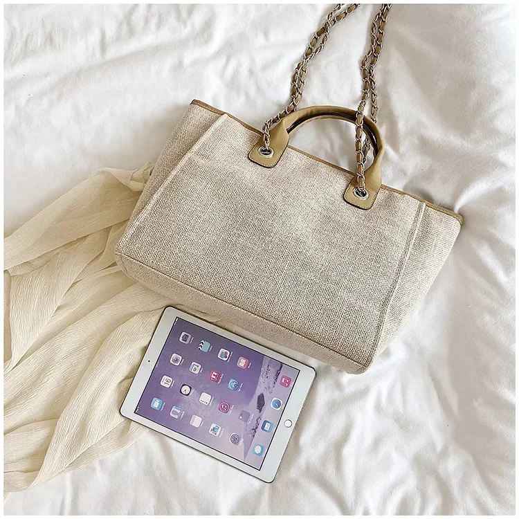 Fashion Make Up Designer Big Women's 2025 New Korean Fashion Casual Large Capacity Shoulder Crossbody Chain Tote Bag