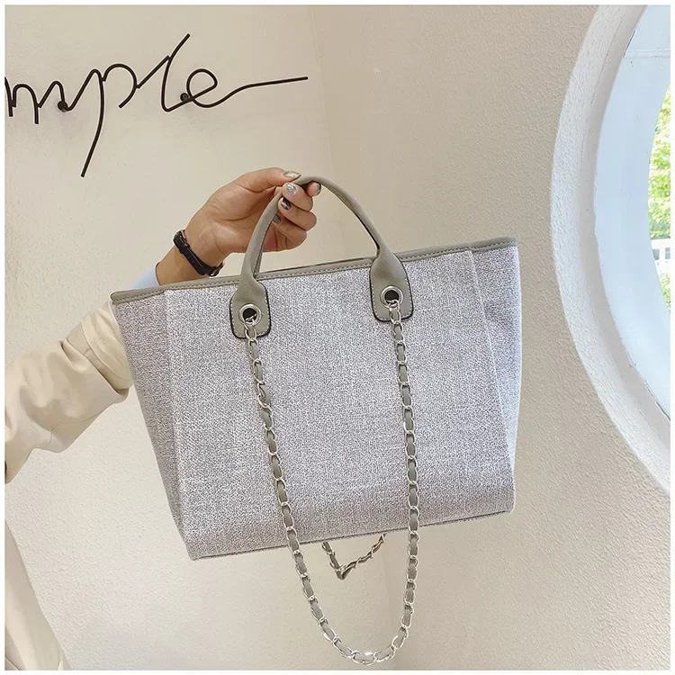 Fashion Make Up Designer Big Women's 2025 New Korean Fashion Casual Large Capacity Shoulder Crossbody Chain Tote Bag