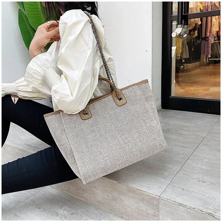 Fashion Make Up Designer Big Women's 2025 New Korean Fashion Casual Large Capacity Shoulder Crossbody Chain Tote Bag
