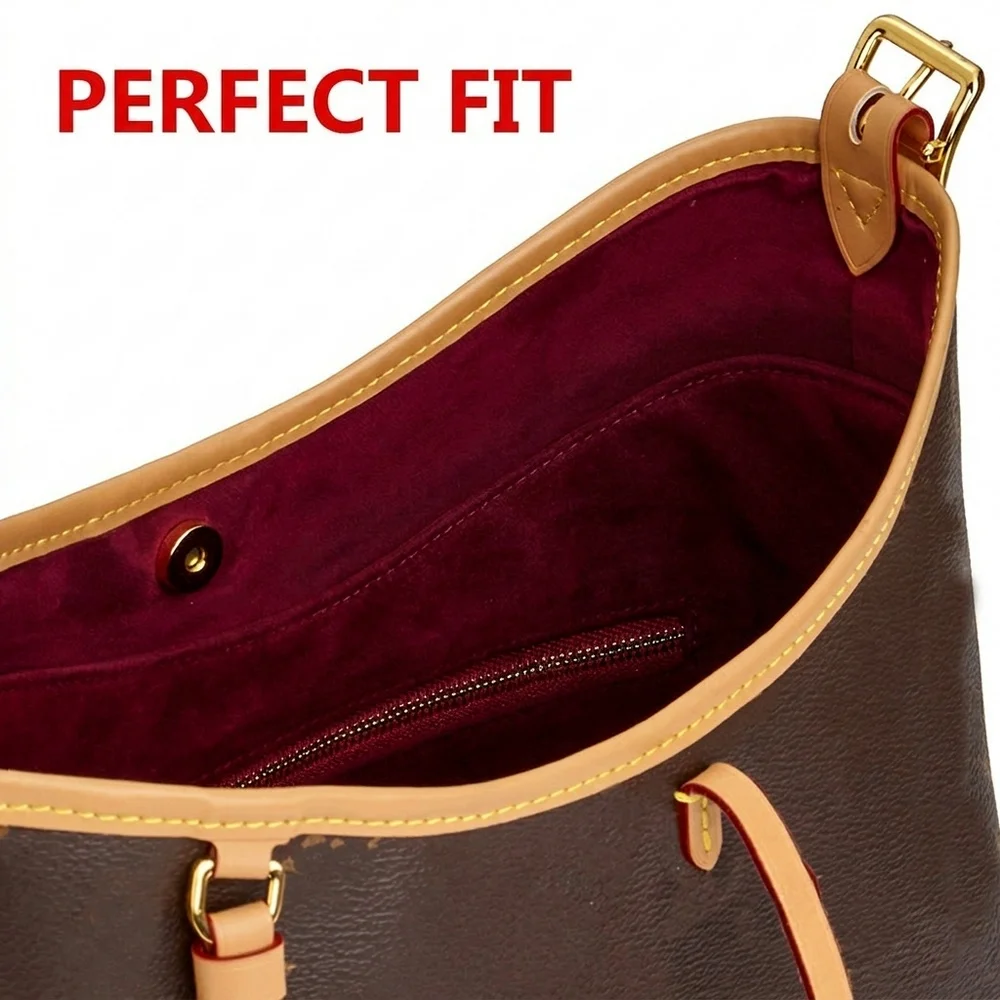 High-grade Bag Insert for LV Carryall MM PM Velvet Organizer Insert Storage Bag Support Anti-deformation Bag Accessories