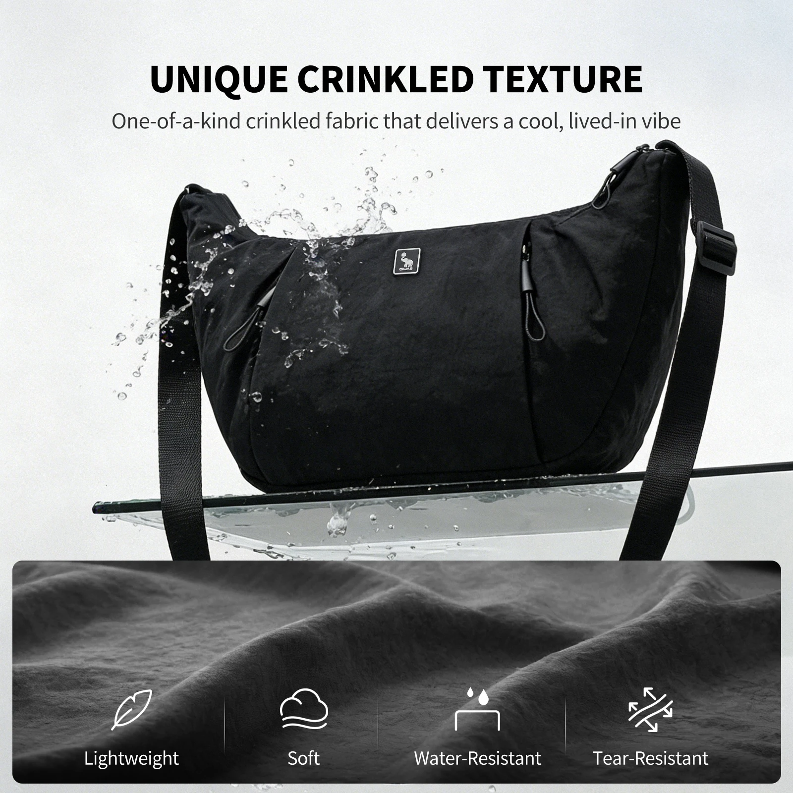 OIWAS Ultra-light Waterproof Material Crossbody Bag - Durable Water-Resistant Shoulder Bag for Everyday Use