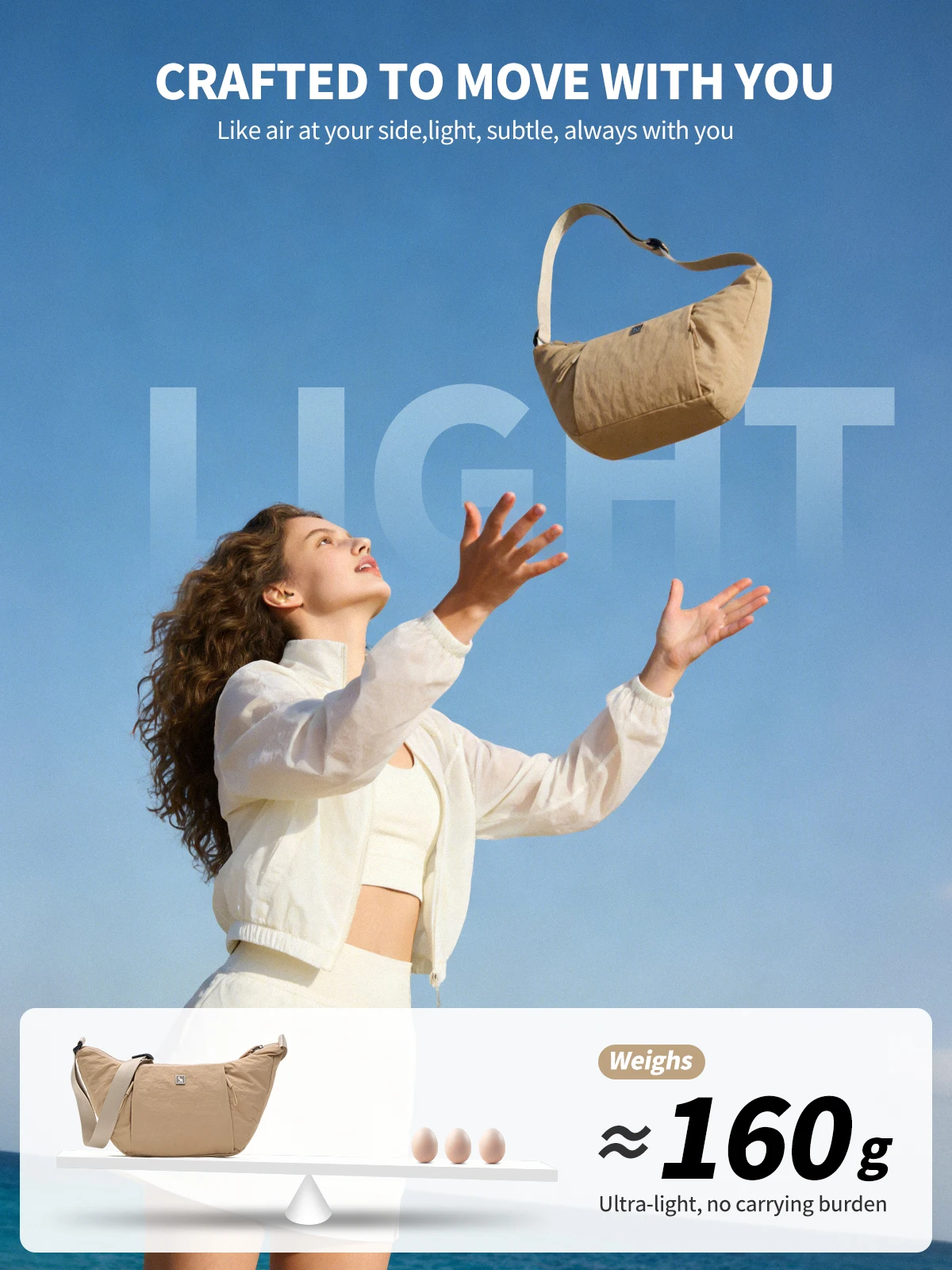 OIWAS Ultra-light Waterproof Material Crossbody Bag - Durable Water-Resistant Shoulder Bag for Everyday Use