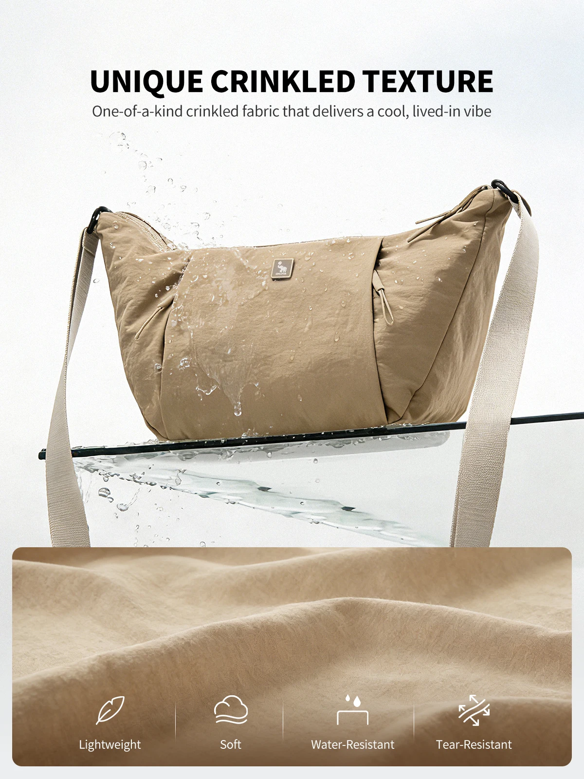 OIWAS Ultra-light Waterproof Material Crossbody Bag - Durable Water-Resistant Shoulder Bag for Everyday Use