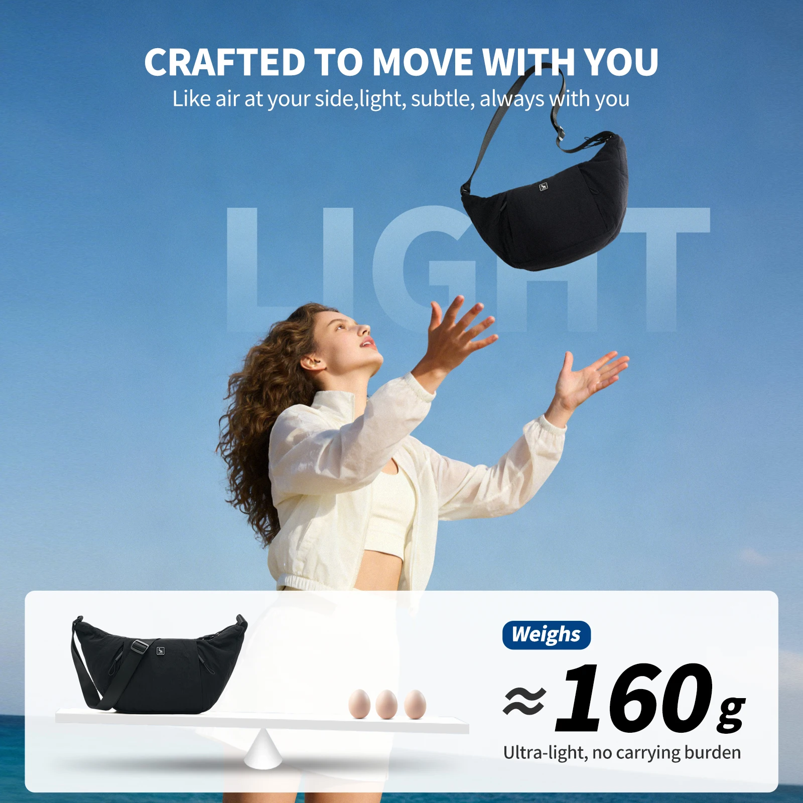 OIWAS Ultra-light Waterproof Material Crossbody Bag - Durable Water-Resistant Shoulder Bag for Everyday Use