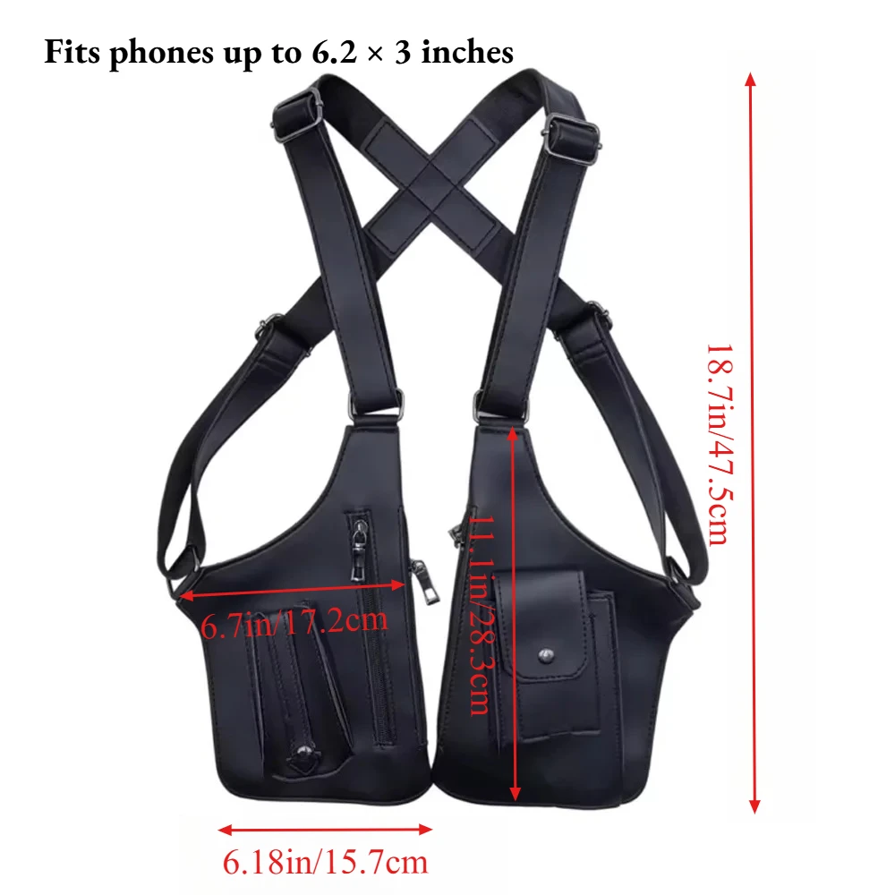 Men's Shoulder Bag, Shoulder Straps with Multiple Pockets, Outdoor Anti-Theft Tactical Bag
