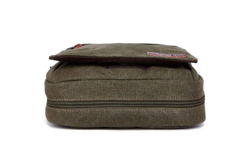 Casual Portable Men's Shoulder Bag Solid Vintage Canvas Messenger Bags Trend Cellphone Crossbody Satchel For Men Purse
