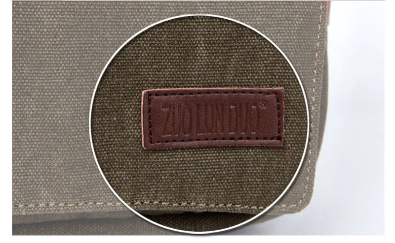 Casual Portable Men's Shoulder Bag Solid Vintage Canvas Messenger Bags Trend Cellphone Crossbody Satchel For Men Purse