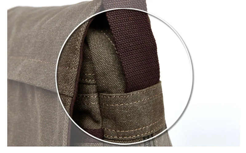 Casual Portable Men's Shoulder Bag Solid Vintage Canvas Messenger Bags Trend Cellphone Crossbody Satchel For Men Purse