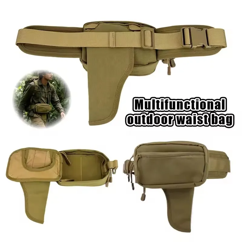 NEW Oxford Cloth Waterproof Tactical Waist Bag, Adjustable Outdoor Fanny Pack for Hunting, Camping, Hiking & Running for Men