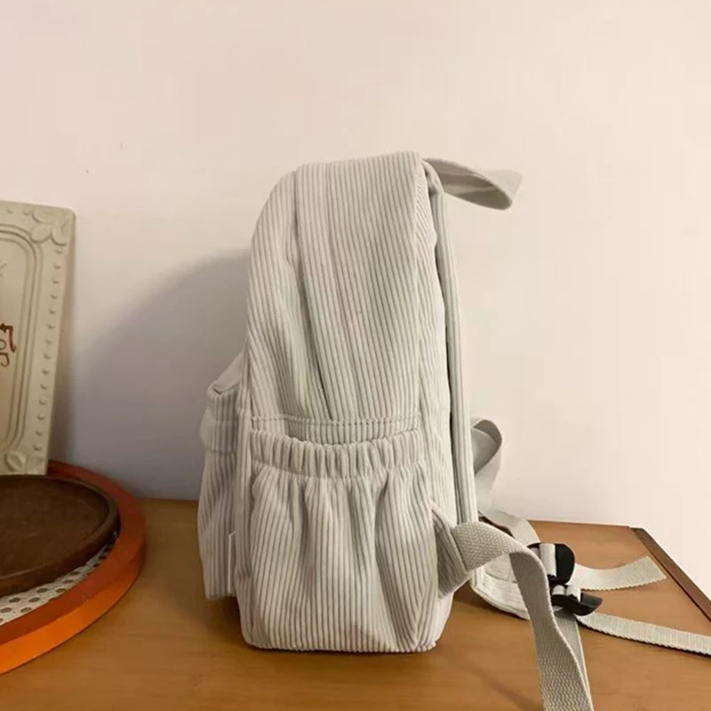 Cozy Corduroy Mini Backpack Multi-Color Adjustable-Strap Lightweight for Daily Outings Casual Stylish Functional Bag