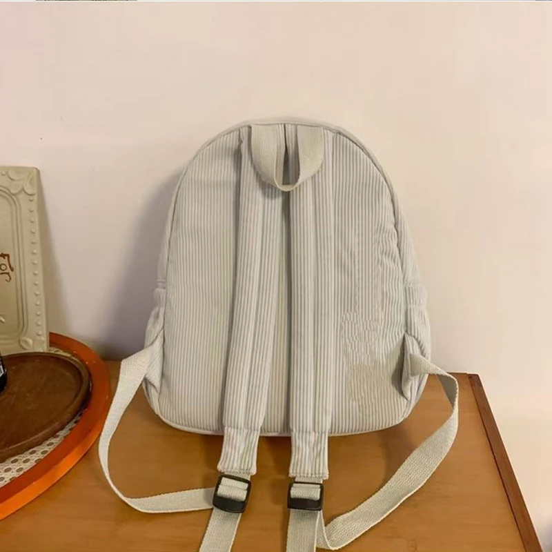 Cozy Corduroy Mini Backpack Multi-Color Adjustable-Strap Lightweight for Daily Outings Casual Stylish Functional Bag