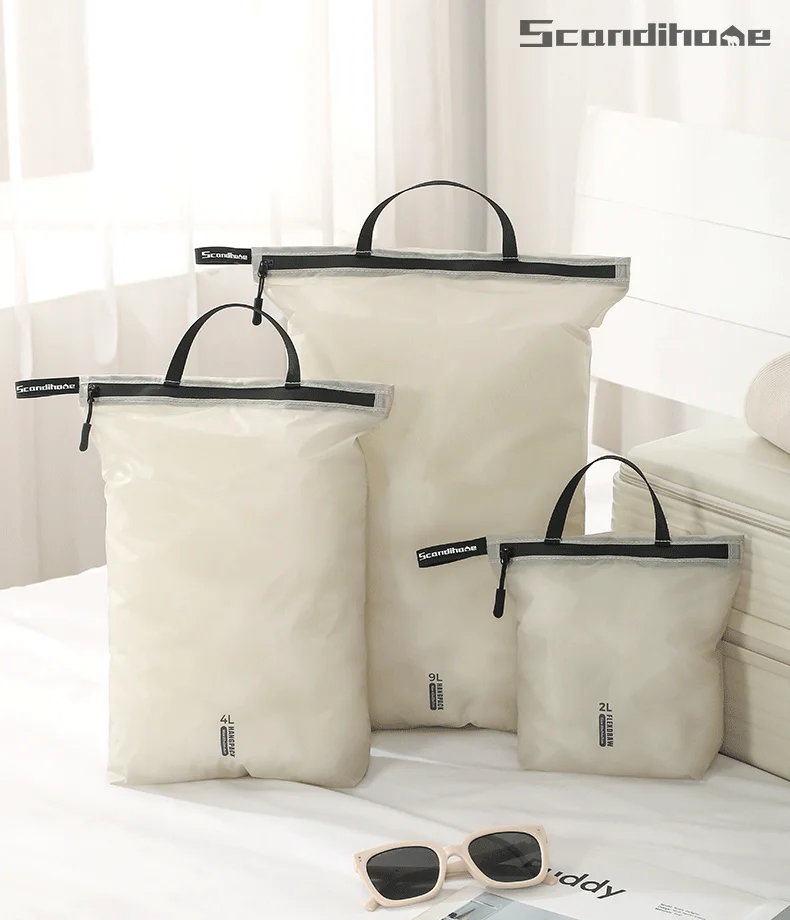 Waterproof Wet Dry Bag for Swimsuit Travel Beach Pool Gym Lightweight Nylon Zipper Organizer Shoe Toiletry Storage Pouch