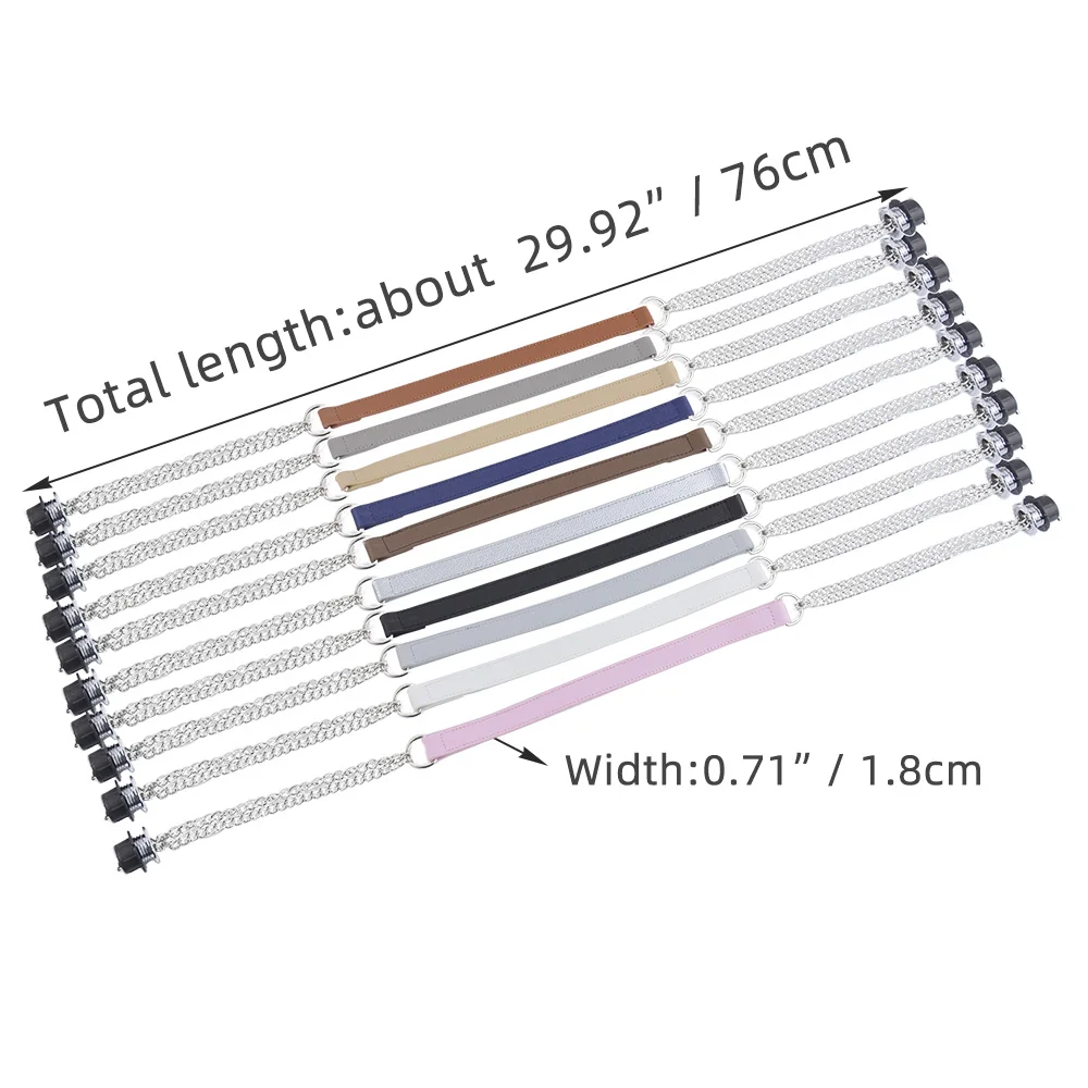 New 1 Pair Obag Silver Long OT Double Chain With Metal Plating Screw For OBag Handle O Bag Women Bag Shoulder HandBag