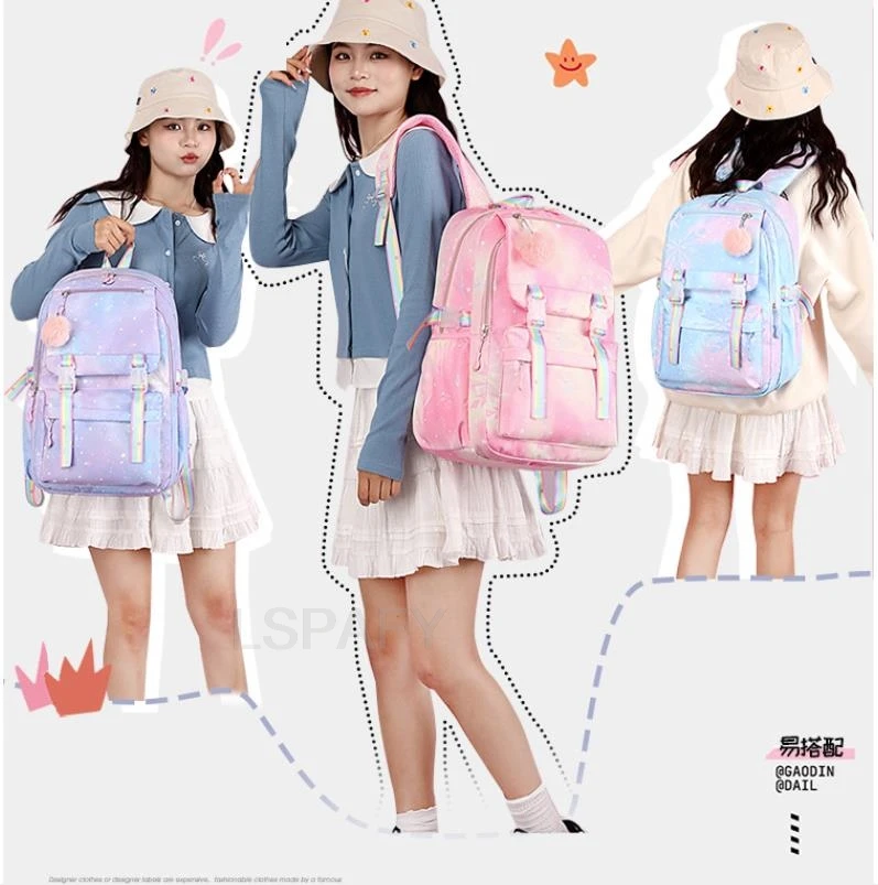 My Little Pony Women's Backpack Boys Girls Bookbag Bag Cartoon kawaii Student Teenager Schoolbag Rucksack Mochila Birthday Gift