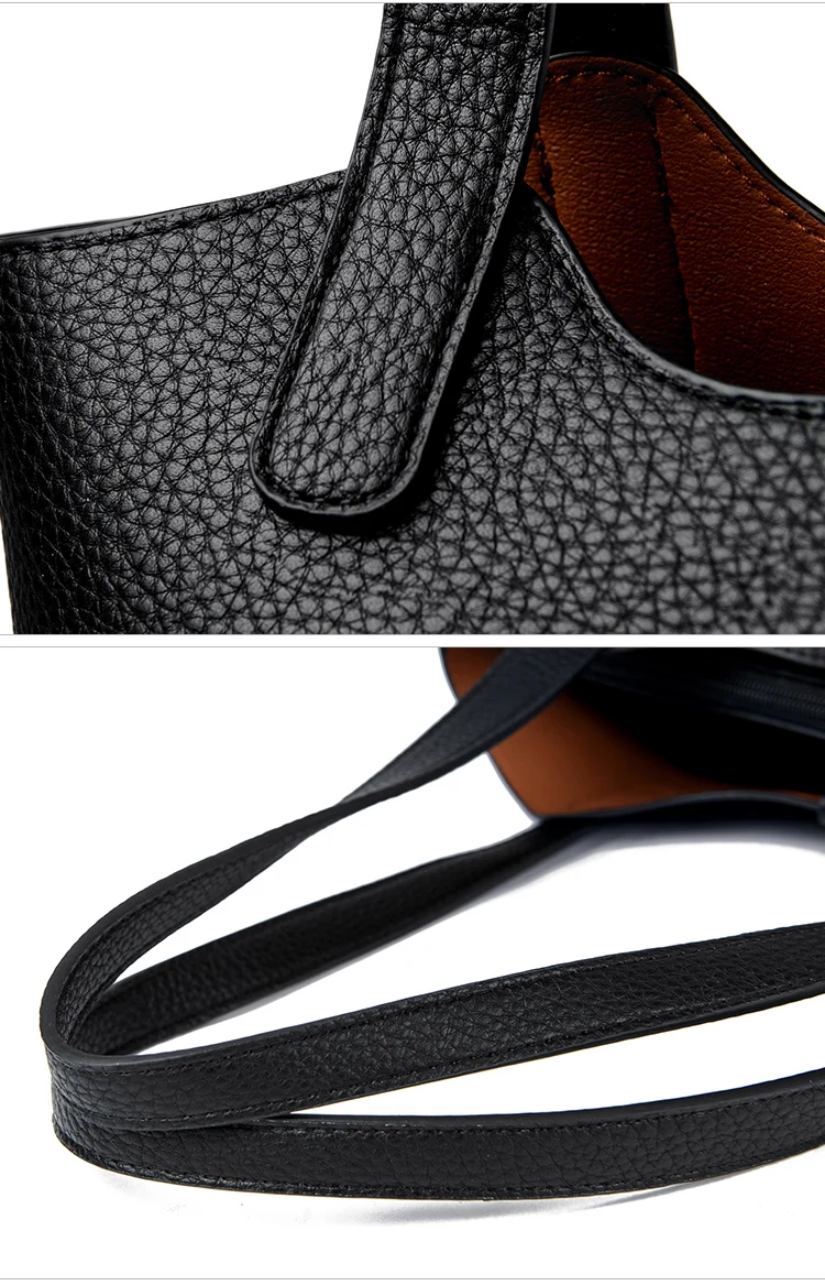 Genuine Brand High End Soft Pu Leather Shoulder Bag For Women Casual Tote Bag Female Purse Simple Design Handbag Commuting Sac