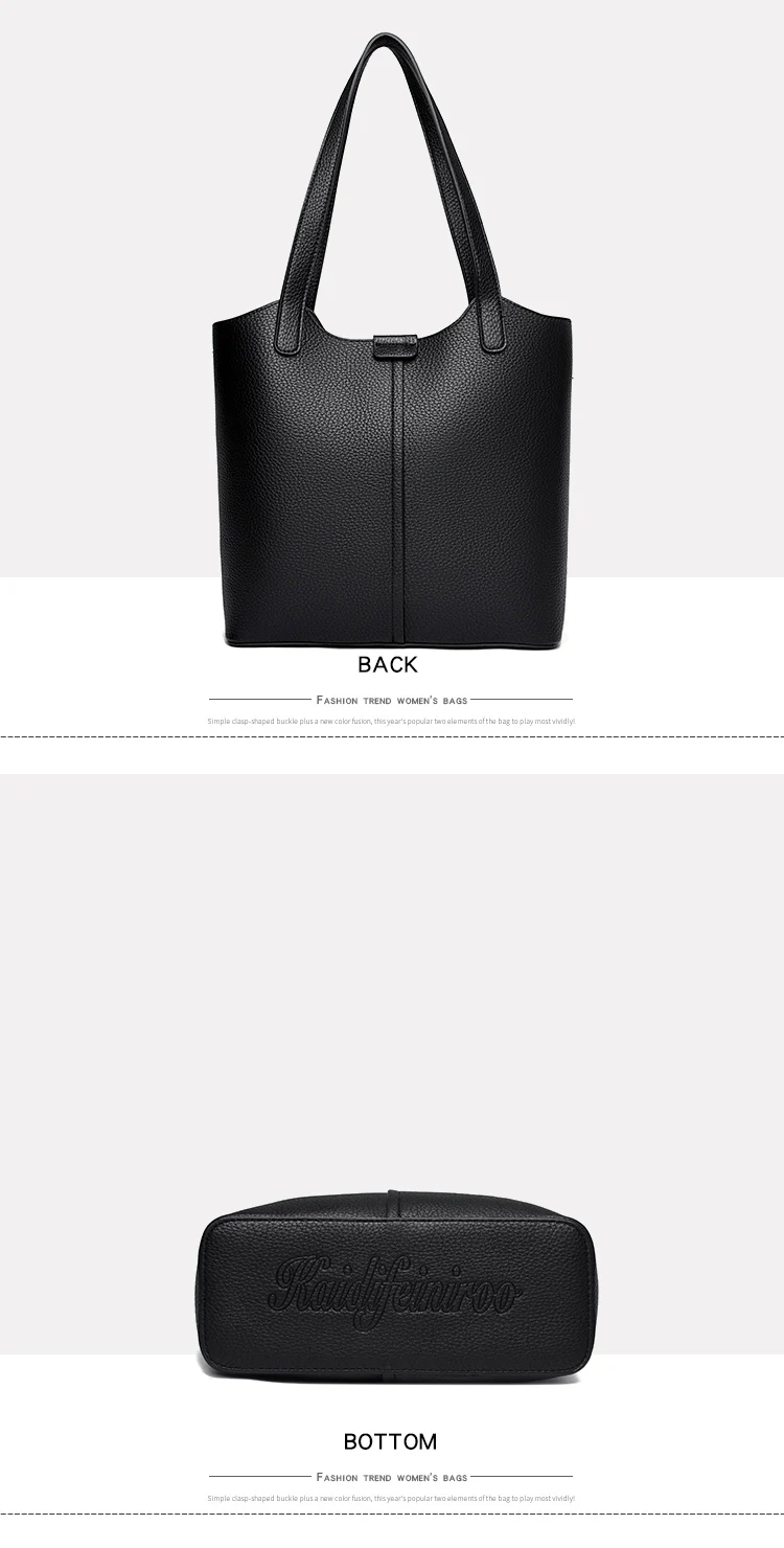 Genuine Brand High End Soft Pu Leather Shoulder Bag For Women Casual Tote Bag Female Purse Simple Design Handbag Commuting Sac