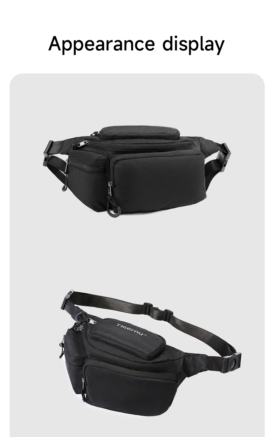 Tigernu Chest Bags Men's Shoulder Bag Fanny Packs For Men Hip Sack Crossbody Bag Men Sling Bag Men's Breasts Tactical Bags Male
