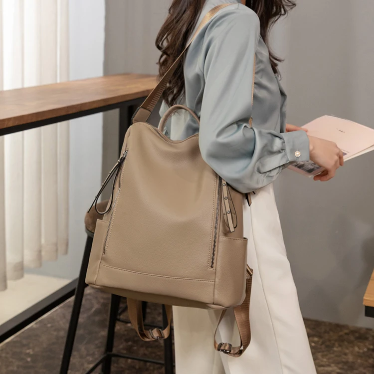 Large Capacity Retro Style Soft Women's Backpack, Convertible Shoulder Bag, Perfect for Commuting and Travel