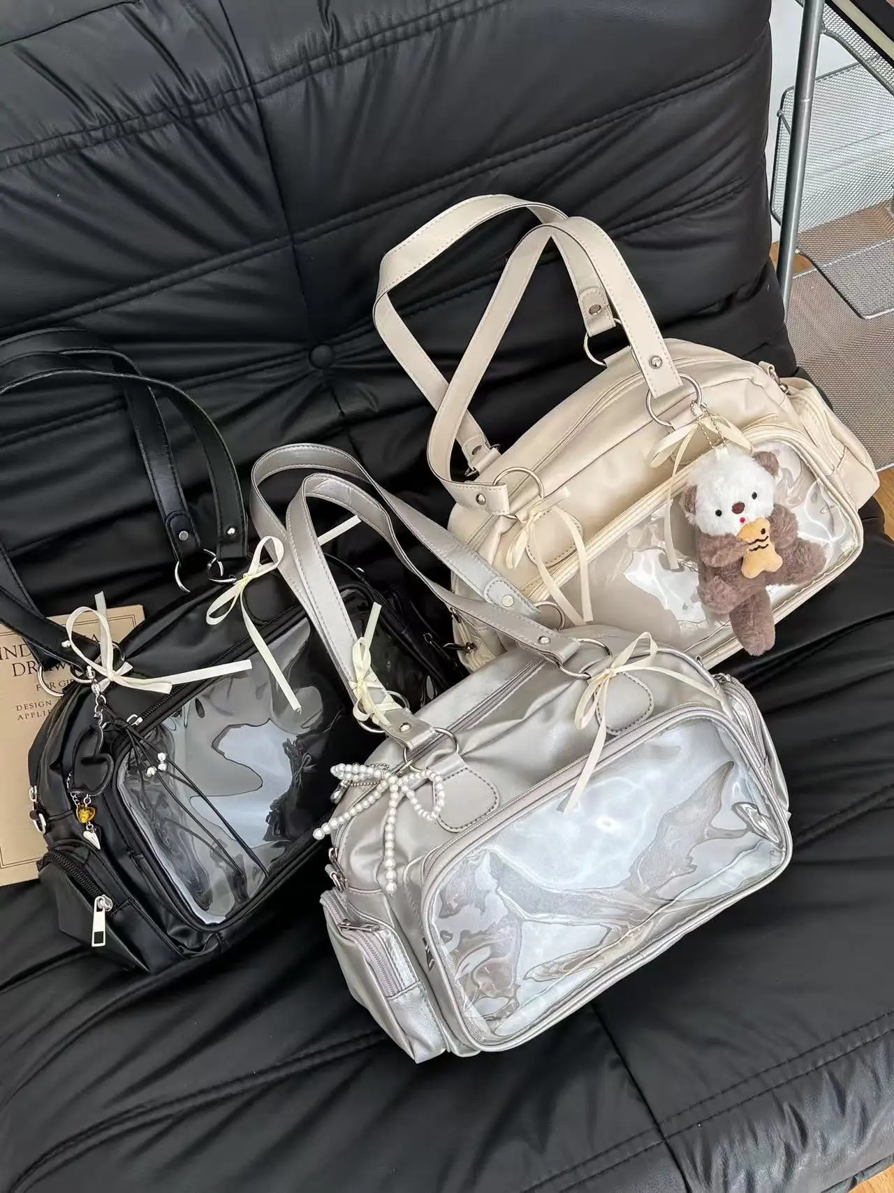 Cute Bar Ita Bag, 3-Color Versatile Bowling Bag, Portable Crossbody & Backpack, New Arrival